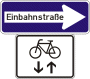 Schild entgegenkommende Fahrradfahrer