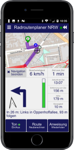 Abbildung der App - Navigation